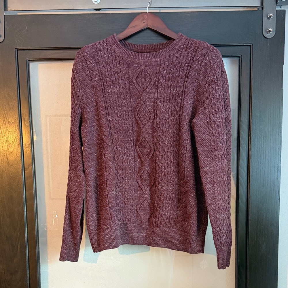GAP Maroon Textured Sweater
